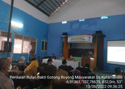 DESA KUTAMANDIRI SEBAGAI WAKIL DARI KECAMATAN TANJUNGSARI DALAM BULAN BAKTI GOTONG ROYONG TH 2022 TINGKAT KABUPATEN SUMEDANG